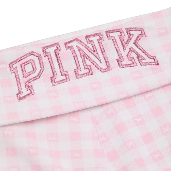 PINK x LoveShackFancy Cotton Foldover Flare Leggings - Picture 3 of 5